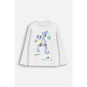 Coccodrillo longsleeve copii culoarea gri, cu imprimeu, EVERYDAY BOY imagine