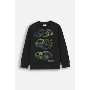 Coccodrillo longsleeve din bumbac pentru copii culoarea negru, cu imprimeu, EVERYDAY BOY imagine