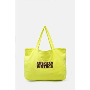 American Vintage geanta de bumbac culoarea galben, BOBY27AFH24 imagine