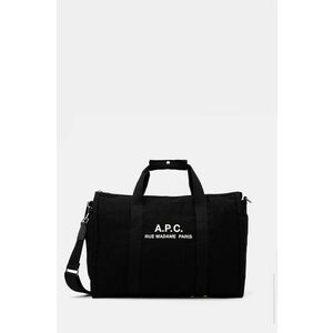 A.P.C. geanta de bumbac gym bag recuperation culoarea negru, CODBM.H62230 imagine