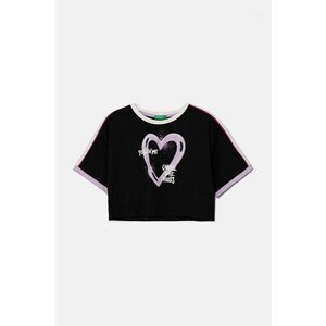 United Colors of Benetton tricou de bumbac pentru copii culoarea negru, 3I1XC10JV imagine