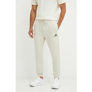 adidas pantaloni de trening Essentials culoarea bej, neted, JH1039 imagine