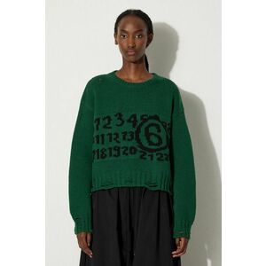 MM6 Maison Margiela pulover de lana femei, culoarea verde, călduros, S62HL0029.M13074 imagine