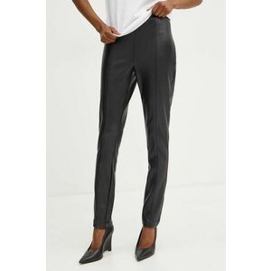 Silvian Heach pantaloni CALOW femei, culoarea negru, mulata, high waist, GPA24336LE imagine