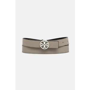 Tory Burch curea de piele cu doua fete 1" Miller Reversible femei, culoarea gri, 138935 imagine