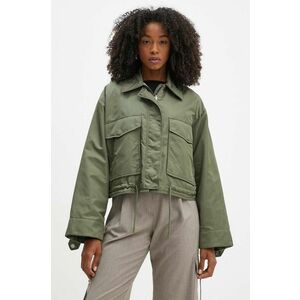 Weekend Max Mara geaca cu doua fete femei, culoarea verde, de tranzitie, oversize, 2425486031600 imagine