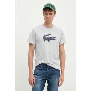 Lacoste tricou Koszulka Lacoste Tee-shirt TH2042 MNC barbati, culoarea gri, cu imprimeu imagine