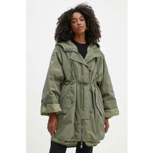 Weekend Max Mara parka reversibilă culoarea verde, de tranzitie, oversize, 2425026051600 imagine