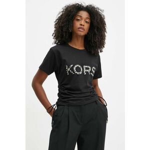 Michael Kors tricou din bumbac culoarea negru, modelator imagine