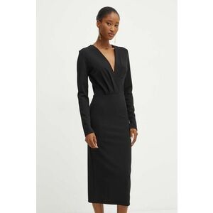 Silvian Heach rochie CLAUSDINE culoarea negru, midi, mulata, GPA24003VE imagine