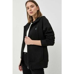 G-Star Raw bluza femei, culoarea negru, cu glugă, neted imagine