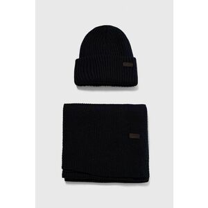 Barbour set căciulă și fular Crimdon Beanie & Scarf Gift Set culoarea bleumarin MGS0019 imagine