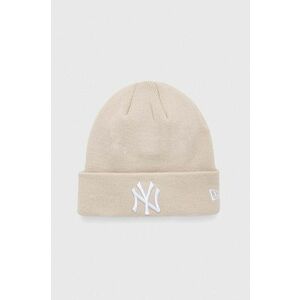 New Era caciula culoarea bej, din tesatura neteda, NEW YORK YANKEES imagine