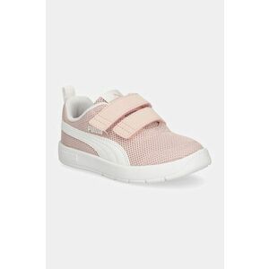 Puma sneakers pentru copii Courtflex V3 Mesh PS culoarea roz, 398085 imagine