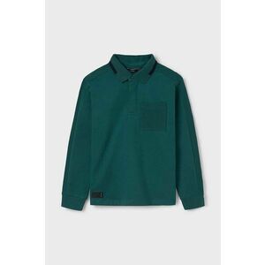 Mayoral tricou polo copii culoarea verde, neted, 7105 imagine