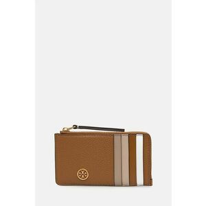 Tory Burch carcasa din piele Robinson Pebbled culoarea maro, 146012 imagine