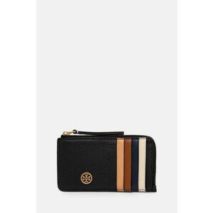 Tory Burch carcasa din piele Robinson Pebbled culoarea negru, 146012 imagine