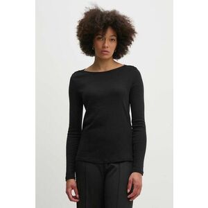 United Colors of Benetton longsleeve din bumbac culoarea negru, 3GA2D1082 imagine