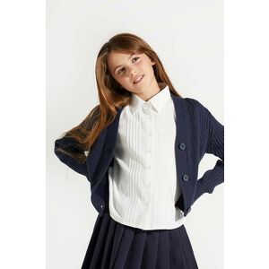 Coccodrillo camasa de bumbac pentru copii culoarea alb, BACK TO SCHOOL GIRL imagine