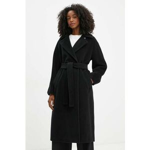 Marella palton de lana culoarea negru, de tranzitie, oversize, 2423016082200 imagine