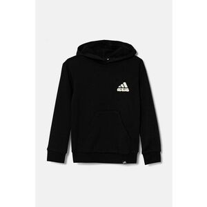 adidas bluza copii DOODLE PACK HD culoarea negru, cu glugă, cu imprimeu, IZ0420 imagine