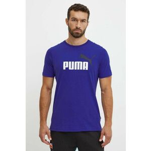 Puma tricou barbati, culoarea albastru marin, cu imprimeu imagine