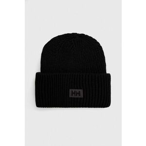 Helly Hansen căciulă HH RIB BEANIE culoarea negru, din tricot gros 54020 imagine