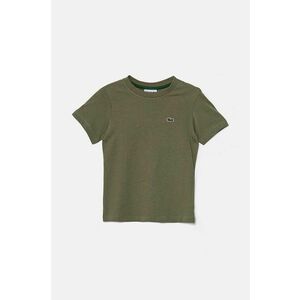 Lacoste tricou de bumbac pentru copii culoarea verde, neted imagine