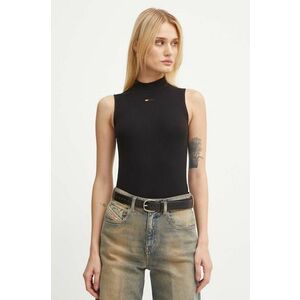 Diesel top femei, culoarea negru, cu turtleneck imagine