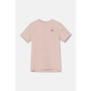 adidas tricou de bumbac pentru copii U SL TEE culoarea roz, JF8747 imagine