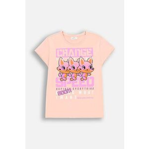 Coccodrillo tricou copii culoarea bej, EVERYDAY GIRL imagine