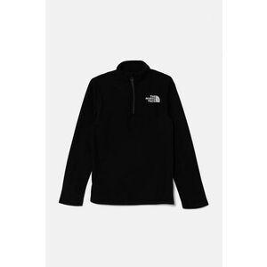 The North Face bluza copii GLACIER 1/4 ZIP PULLOVER culoarea negru, cu imprimeu, NF0A8AZMJK31 imagine