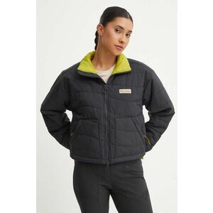 Columbia geaca Wallowa Insulated femei, culoarea negru, de tranzitie, oversize, 2090751 imagine