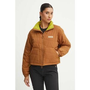 Columbia geaca Wallowa Insulated femei, culoarea maro, de tranzitie, oversize, 2090751 imagine