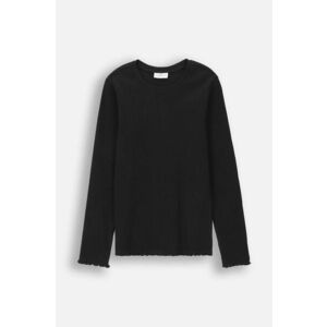 Coccodrillo longsleeve copii culoarea negru, EVERYDAY GIRL imagine