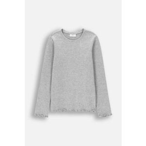 Coccodrillo longsleeve copii culoarea gri, EVERYDAY GIRL imagine