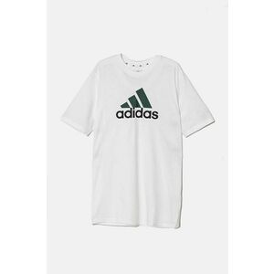 adidas tricou de bumbac pentru copii U BL 2 TEE culoarea alb, cu imprimeu, JF8743 imagine