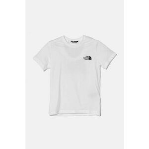 The North Face tricou de bumbac pentru copii REDBOX S/S TEE culoarea alb, cu imprimeu, NF0A89VTFN41 imagine