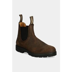 Blundstone cizme chelsea din nubuc culoarea maro, cu toc plat, 2340 imagine