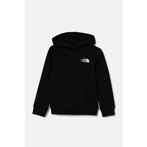 The North Face bluza copii REDBOX REGULAR P/O HOODIE culoarea negru, cu glugă, cu imprimeu, NF0A89H9JK31 imagine