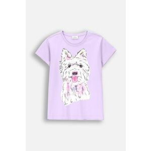 Coccodrillo tricou copii culoarea violet, EVERYDAY GIRL imagine