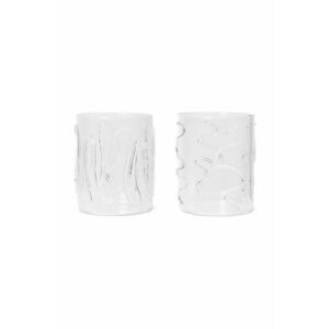 ferm LIVING un set de pahare Doodle Glasses 350 ml 2-pack imagine