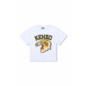 Kenzo Kids tricou copii culoarea alb, modelator imagine