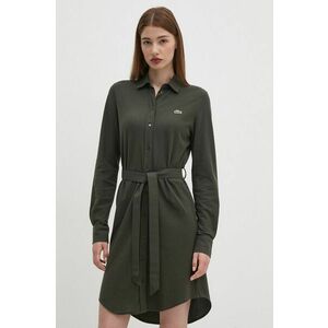 Lacoste rochie din bumbac culoarea verde, mini, drept, EF3263 imagine