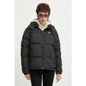 Tommy Jeans geaca de puf femei, culoarea negru, de iarna, oversize, DW0DW18610 imagine