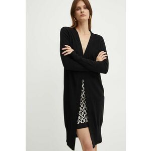 Silvian Heach cardigan LANGE femei, culoarea negru, light, GPA24277CD imagine