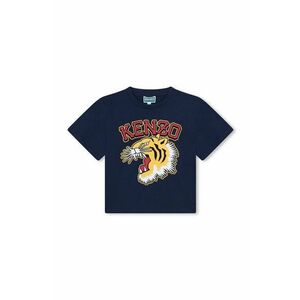 Kenzo Kids tricou de bumbac pentru copii culoarea albastru marin, cu imprimeu, K60746 imagine