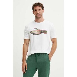 PS Paul Smith tricou din bumbac barbati, culoarea bej, cu imprimeu, M2R.011R.NP4804 imagine