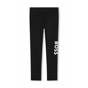 BOSS leggins copii culoarea negru, cu imprimeu, J51100 imagine