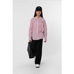 Dkny camasa de bumbac pentru copii culoarea rosu, D62071 imagine